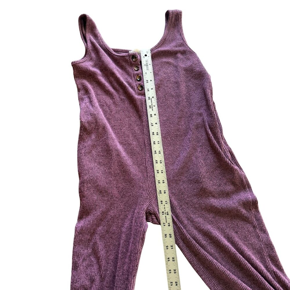 Koolaburra By UGG Womens XS Purple Ribbed Knit Sleeveless Jumpsuit With Button F - Picture 4 of 6